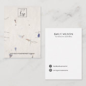 PETAL HANDMADE PAPIER-KETTING DIE WEERGAAT WEERGEV VISITEKAARTJE (Voorkant / Achterkant)