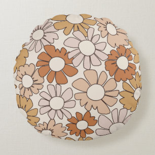 Petal Jubilee Warme Aarde Boho Rond Kussen
