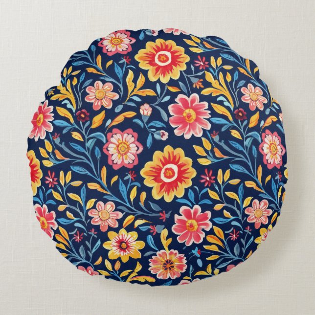 Petal Kussed Morning Round Pillow Rond Kussen (Voorkant)