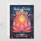 Petal Light Wishes Diwali kaart (Voorkant)