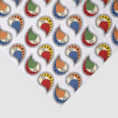 Petal Paisley Rhythm Multi-Color Tissuepapier (Detail)