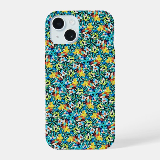 Petal Party Patroon iPhone / iPad case iPhone 15 Case (Achterkant)