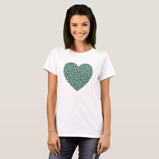 Petal Party Patroon T-shirt (Voorkant volledig)