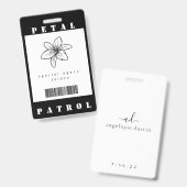 Petal Patrol Badge (Voor- en achterkant)