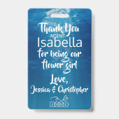 Petal Patrol Bloemenmeisje Badge (Achterkant)