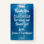 Petal Patrol Bloemenmeisje Badge (Achterkant)