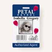 Petal Patrol Bloemenmeisje Badge (Voorkant)