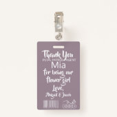 Petal Patrol Bloemenmeisje Badge (Achterkant met clip)