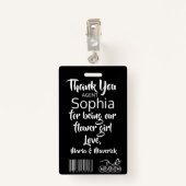 Petal Patrol Bloemenmeisje Badge (Achterkant met clip)