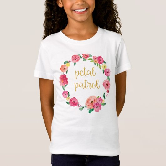Petal Patrol Bloemenmeisje Gift Shirt (Voorkant)