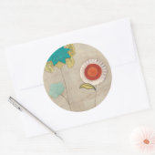 Petal Patronen I Ronde Sticker (Envelop)