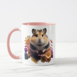 Petal Paws - Cute Floral Hamster Mok