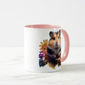 Petal Paws - Cute Floral Hamster Mok (Voorkant rechts)