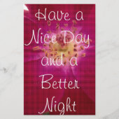 Petal Perfection: Geruit Roos Petal Pattern Art Briefpapier (Voorkant)