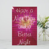 Petal Perfection: Geruit Roos Petal Pattern Art Briefpapier (Staand voorkant)