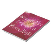 Petal Perfection: Geruit Roos Petal Pattern Art Notitieblok (Linkerzijde)