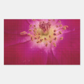 Petal Perfection: Geruit Roos Petal Pattern Art Rechthoekige Sticker (Voorkant)