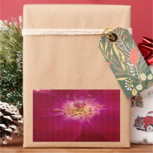 Petal Perfection: Geruit Roos Petal Pattern Art Rechthoekige Sticker