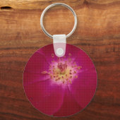 Petal Perfection: Geruit Roos Petal Pattern Art Sleutelhanger (Voorkant)