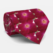 Petal Perfection: Geruit Roos Petal Pattern Art Stropdas (Opgerold)