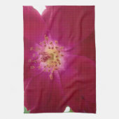 Petal Perfection: Geruit Roos Petal Pattern Art Theedoek (Verticaal)