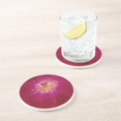 Petal Perfection: Geruit Roos Petal Pattern Art Zandsteen Onderzetter (Zijkant)