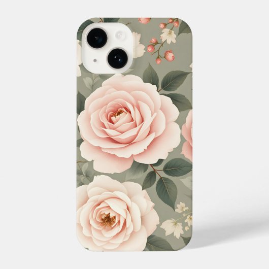 Petal Perfection: Levendige Bloemen Telefoonhoes iPhone Hoesje (Achterkant)