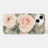 Petal Perfection: Levendige Bloemen Telefoonhoes iPhone Hoesje (Achterkant horizontaal)