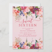 Petal Perfection Sweet Zestien Uitnodiging (Voorkant)