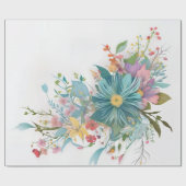 Petal Perfection Waterverf Cadeaupapier (Vlak)