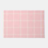 Petal Pink and White WindowPane Check Deurmat (Voorkant)