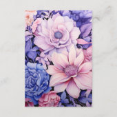 Petal Pink, Cornflower Blue & Mauve Gastgegevens Informatiekaartje (Achterkant)