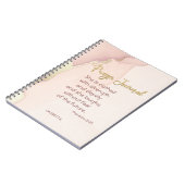 Petal Pink Gold Marble Accent - persoonlijk gepers Notitieboek (Linkerzijde)