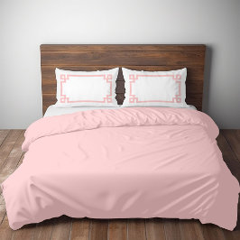 Petal Pink Griekse Key Border Standaard Kussensloop