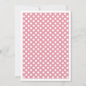 Petal Pink White Polka Dot Weddenschap Kaart (Achterkant)