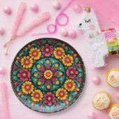 💀🎉Petal Pop Serveware Doom Día de los Muertos Papieren Bordje (Feest)