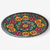 💀🎉Petal Pop Serveware Doom Día de los Muertos Papieren Bordje (Gekanteld)