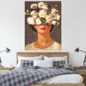 Petal Pout "Florence" Kunst & Bloemensociëteit Canvas Afdruk (Insitu (Slaapkamer))