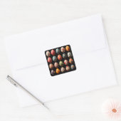 Petal Power Easter Eggs Vierkante Sticker (Envelop)