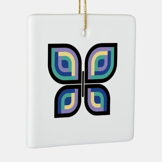Petal Prism Butterfly Keramisch Ornament (Rechts)