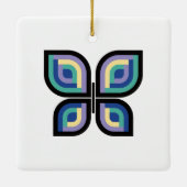 Petal Prism Butterfly Keramisch Ornament (Achterkant)