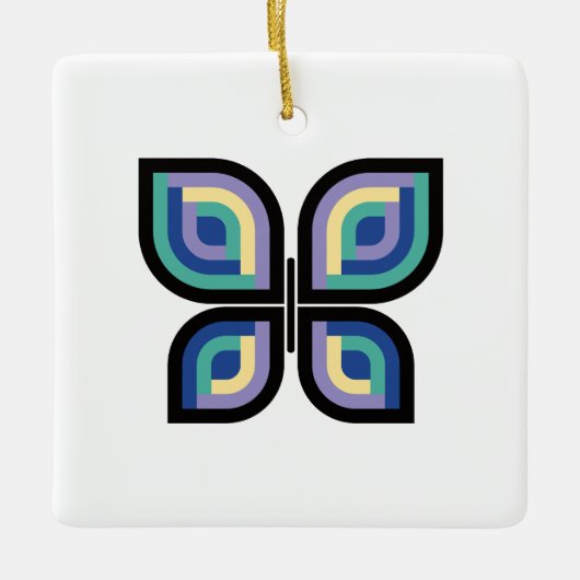 Petal Prism Butterfly Keramisch Ornament (Voorkant)