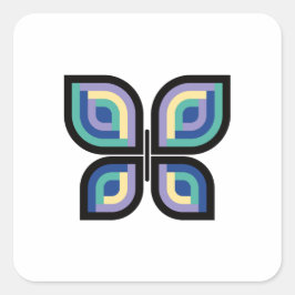 Petal Prism Butterfly Vierkante Sticker