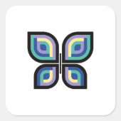 Petal Prism Butterfly Vierkante Sticker (Voorkant)