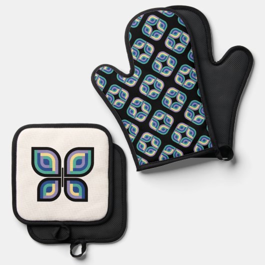 Petal Prism (Fusion) Ovenwant & Pannenlap Set (Voorkant / Achterkant)