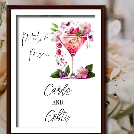 Petal Prosecco Bloemen Vrijgezellenfeest Cadeaupla Perfect Poster