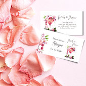 Petal Prosecco Floral Bridal Shower Recipe Request Informatiekaartje