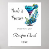 Petal Prosecco Floral Vrijgezellenfeest Recipe Req Poster (Voorkant)