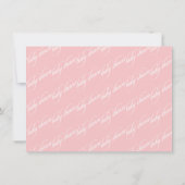 Petal roze Eenvoudige uitnodiging tot Baby shower (Achterkant)