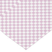 Petal roze en witte gingham gecontroleerd tafelkleed (Gekanteld)